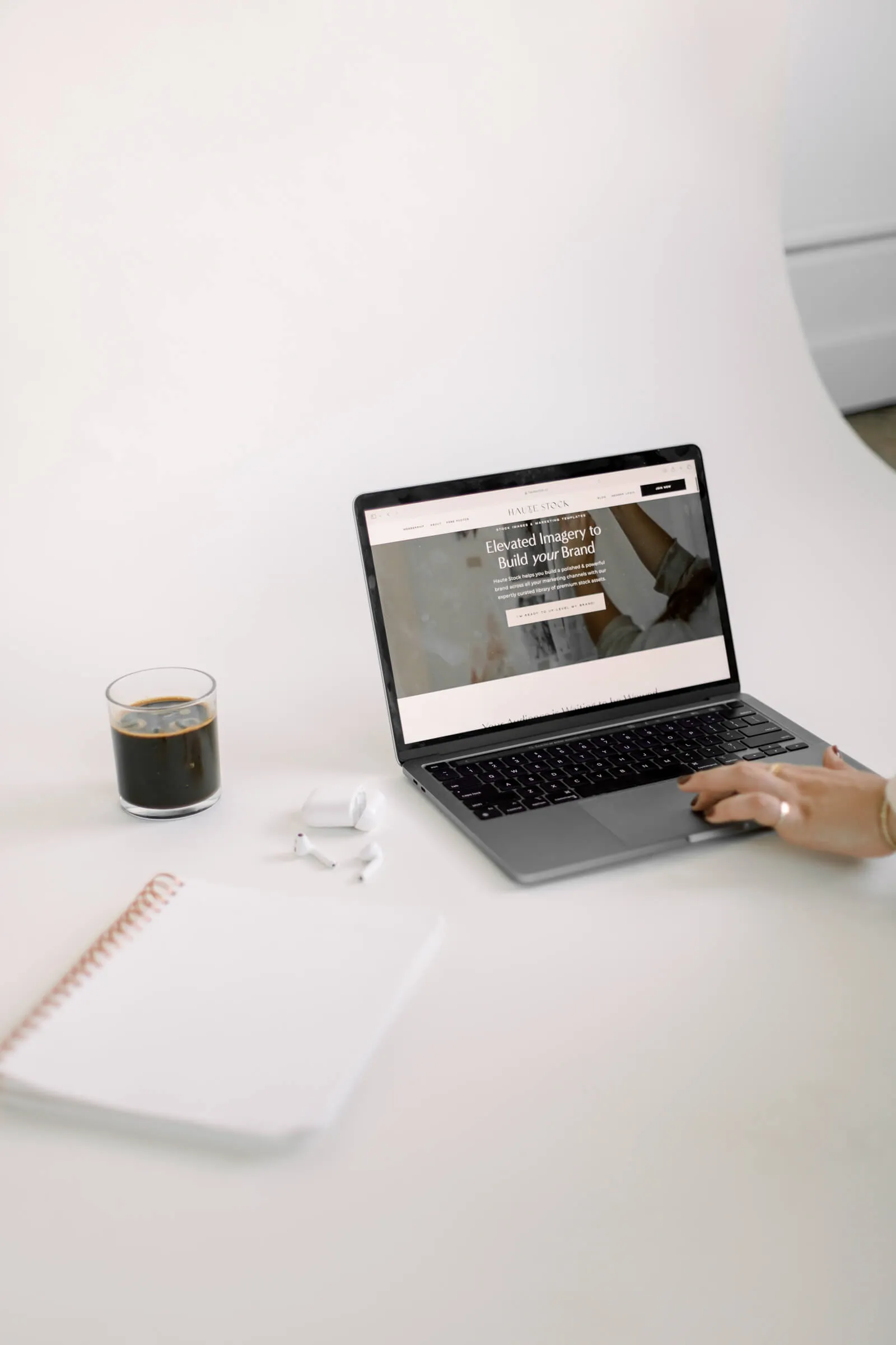 Laptop sitting on a desk